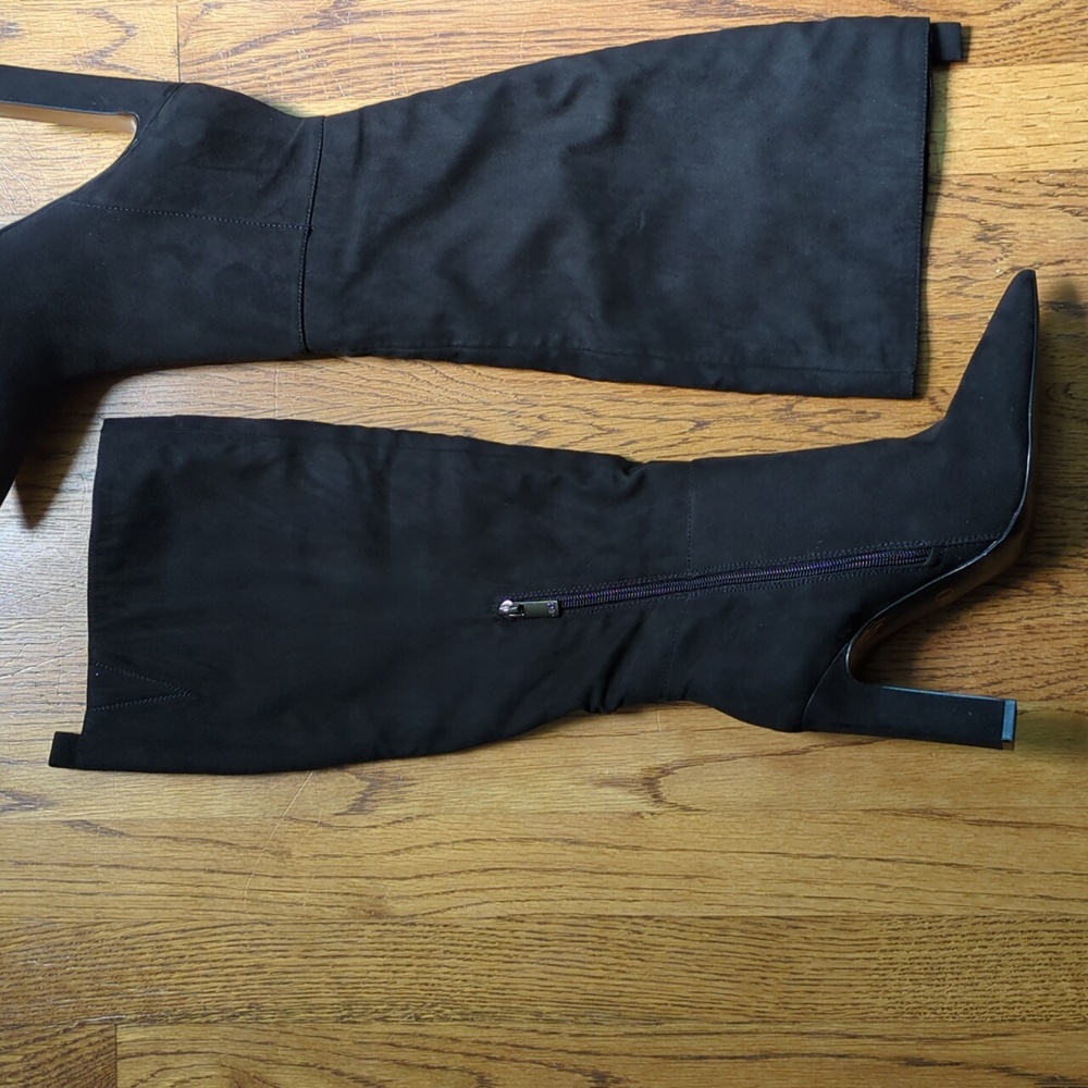 JLO Jennifer Lopez Krim Boot Women's Size 9.5 Black High Heeled Boot - Picture 8 of 16